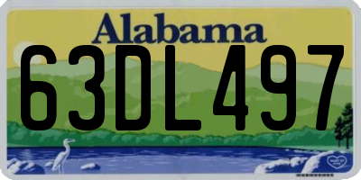 AL license plate 63DL497