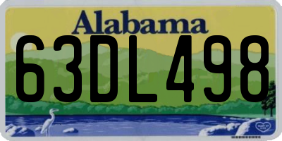 AL license plate 63DL498