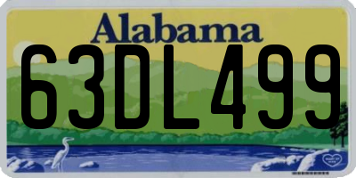 AL license plate 63DL499