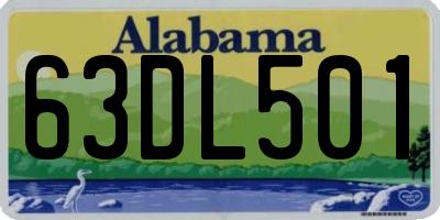 AL license plate 63DL501