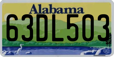 AL license plate 63DL503