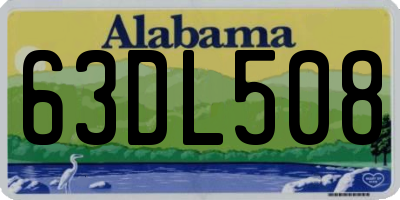 AL license plate 63DL508