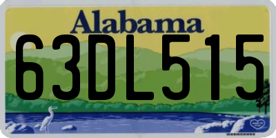 AL license plate 63DL515