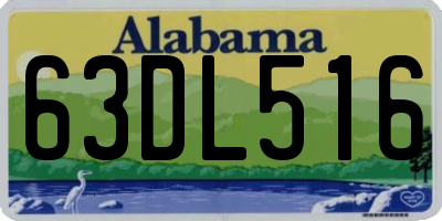 AL license plate 63DL516