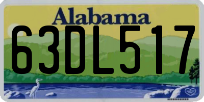 AL license plate 63DL517