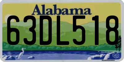 AL license plate 63DL518