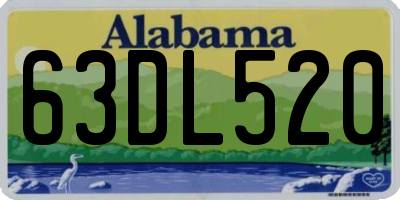 AL license plate 63DL520