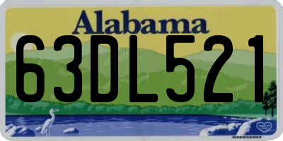 AL license plate 63DL521