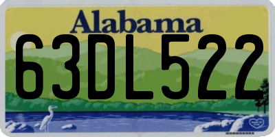 AL license plate 63DL522