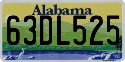 AL license plate 63DL525