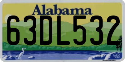 AL license plate 63DL532