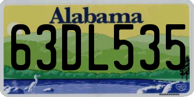 AL license plate 63DL535