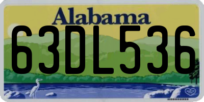 AL license plate 63DL536