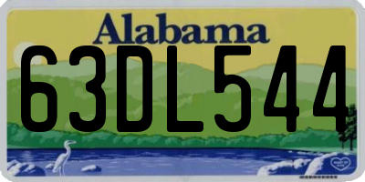 AL license plate 63DL544