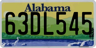 AL license plate 63DL545