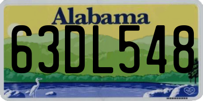 AL license plate 63DL548