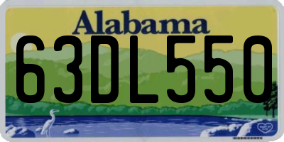 AL license plate 63DL550