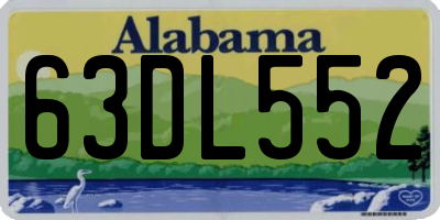 AL license plate 63DL552