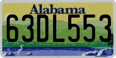AL license plate 63DL553