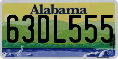 AL license plate 63DL555