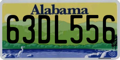 AL license plate 63DL556