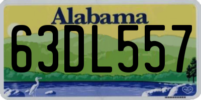 AL license plate 63DL557