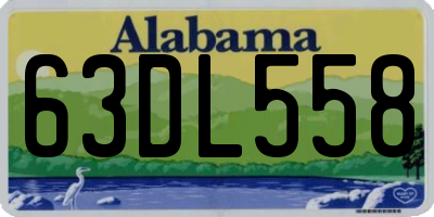 AL license plate 63DL558
