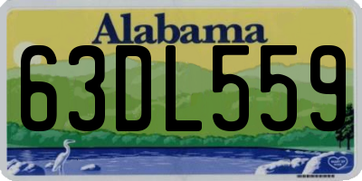 AL license plate 63DL559