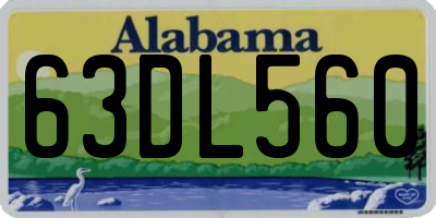 AL license plate 63DL560