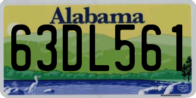 AL license plate 63DL561