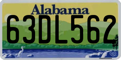 AL license plate 63DL562