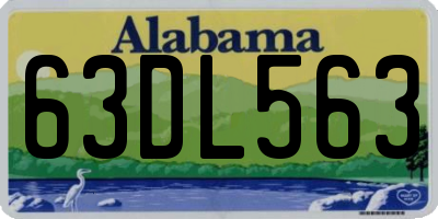 AL license plate 63DL563