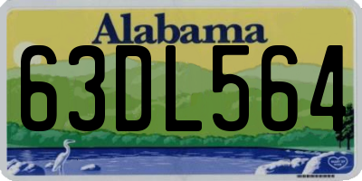 AL license plate 63DL564