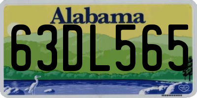 AL license plate 63DL565