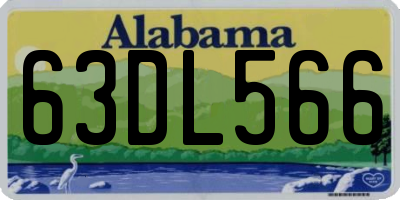 AL license plate 63DL566