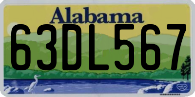 AL license plate 63DL567