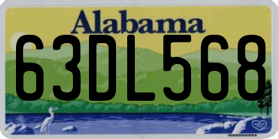 AL license plate 63DL568