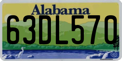 AL license plate 63DL570