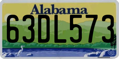 AL license plate 63DL573
