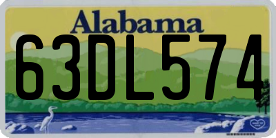 AL license plate 63DL574