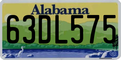 AL license plate 63DL575