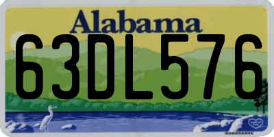 AL license plate 63DL576