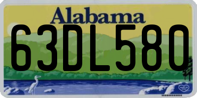 AL license plate 63DL580