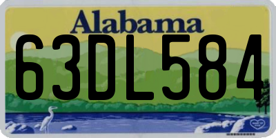 AL license plate 63DL584