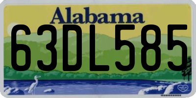 AL license plate 63DL585