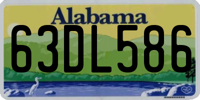 AL license plate 63DL586