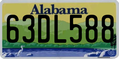 AL license plate 63DL588