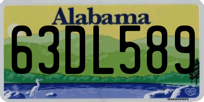 AL license plate 63DL589