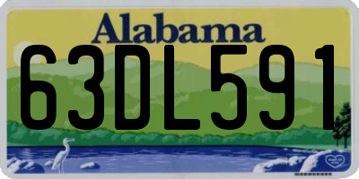 AL license plate 63DL591