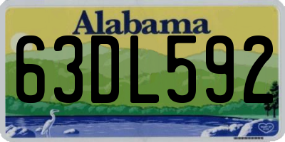 AL license plate 63DL592